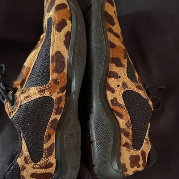 Prada Leopard Pony Hair America Cup Sneakers - Picture 4 of 7